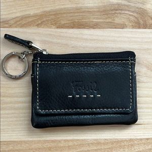 FOSSIL Coin Purse Card Photo ID Holder Leather